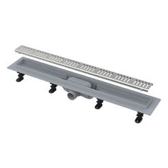 Linear floor siphon for bathroom 550 mm with perforated grille Simple APZ10-550M