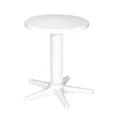 Садовый стол пластиковый ф60см белый Favila