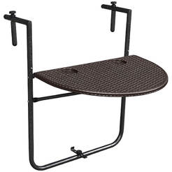 Folding table for balcony - semicircle 60 cm