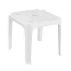 Beach table 43 x 43 x 44 cm, with umbrella hole and 4 cup slots