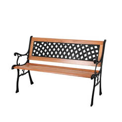 Garden bench Net 127 x 53 x 73.5 cm wrought iron and wood