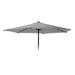 Зонт садовый с 24 солнечными светильниками - 2,7 м, серый