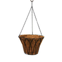 Coconut pot hanging f30 cm brown