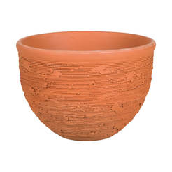 Flowerpot Antique natural f23 x 17 cm terracotta ceramics
