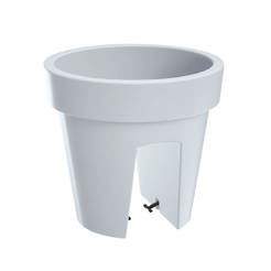 Pot for railing Lofly Railing ф25 х 25см 5л plastic white