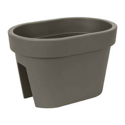 Pot for railing Lofly Railing 40 x 27 cm 12.5 l gray plastic
