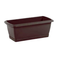 Plastic flower pot with support Box 59 x 19 x 15cm brown RESPANA