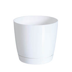 Flowerpot with Coubi base - Ф 120mm, white