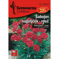 Семена цветов Гвоздика Шабо красная Dianthus car. Шабо-Красный