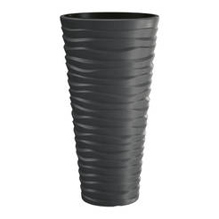 Plastic high pot for pots 45 l anthracite ф40 x 75 cm Sand Slim
