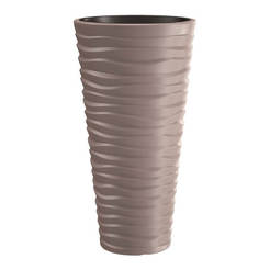 Plastic high pot for pots 45 l moka ф40 x 75 cm Sand Slim