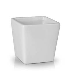 Ceramic pot - 9 x 10 cm, white