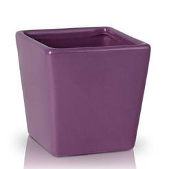 Керамический горшок - 9 х 10 см, фиолетовый