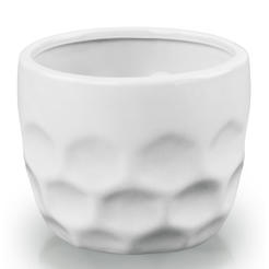 Ceramic pot - 12 x 10 cm, white