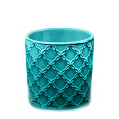 Ceramic pot Vintage - 13 x 13 cm, blue mix