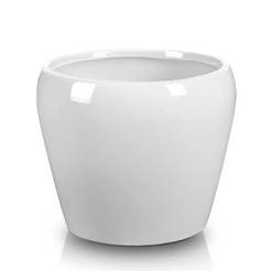 Ceramic pot Barcelona - 17 x 14 cm, white