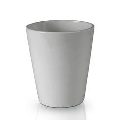 Ceramic pot Orchid - 13 x 15 cm, light gray