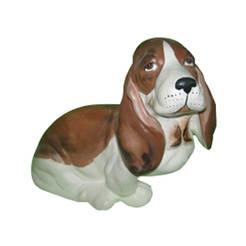 Гипсовая фигурка для сада - собака бассет-хаунд 30 см.