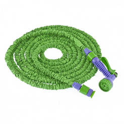 Extendable garden hose 1/2" , 7-20m, complete with pistol and connectors
