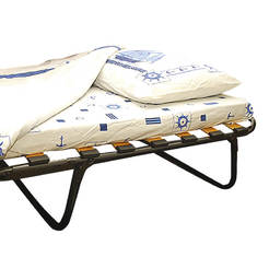 Folding camping bed with slats 30 x 80 x 190 cm