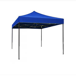 Folding tent - 3 x 3 m, metal / polyester, blue