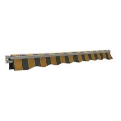 Awning for terrace folding aluminum 300 x 200 cm yellow and gray stripes