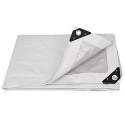 Sheet cover 2 x 3 m, polyethylene 110 g / m2, with reinforced corners, white