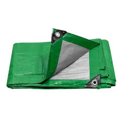 Tarpaulin cover 3 x 4m, polyethylene 110g/m2, with reinforced corners, green
