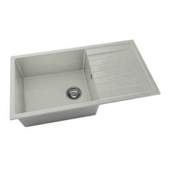 Kitchen sink with left / right top 90 x 49 cm, polymer marble, polar granite