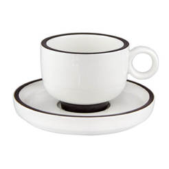 Cup with saucer porcelain 200ml Hella White