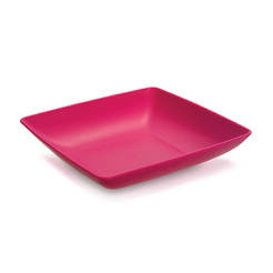 Square dining plate 18 x 18 cm, plastic
