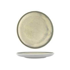 Shallow dining dish porcelain 21 cm, gray-green Ivy White