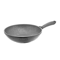 Pan wok with granite coating f28 cm gray Granite