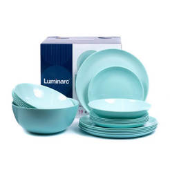 Dining set P2947 - 19 pieces, light turquoise