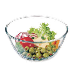 Glass salad bowl 2.5 l, round ф23 х 11 cm