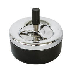 Windproof ashtray f9 cm with metal / plastic mechanism
