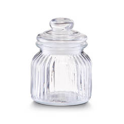Glass jar for dry products 600ml, ф11 x 15cm, retro Nostalgia