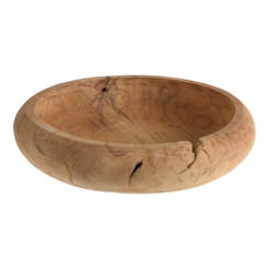 Round teak bowl 30 cm