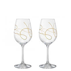 Set of wine glasses String Gold 350ml, 2 pieces