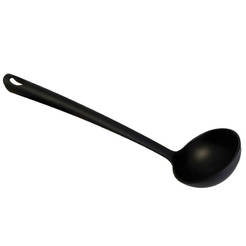 Soup ladle 34 cm, Teflon coating, black