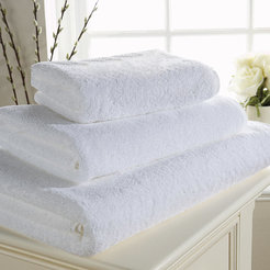 Bath towel white, 100% cotton, 30 x 50 cm, 400 g / m2