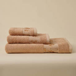 Bath towel 30 x 50 cm, 70% cotton 30% bamboo, 500 g / sq.m. cafe BAMBU