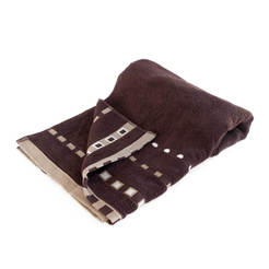 Michelle towel 90 x 150 cm - 100% micro cotton, brown