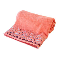 Dante bath towel 70 x 140 cm - 100% micro-cotton, coral