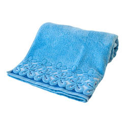 Dante bath towel 45 x 80 cm - 100% micro-cotton, blue