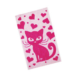 Children's towel Kitten - 30 x 50 cm, 400 g / sq m, pink