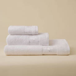 Банное полотенце 50 х 100 см, 70% хлопок 30% бамбук, 500 г / кв.м. белый БАМБУ
