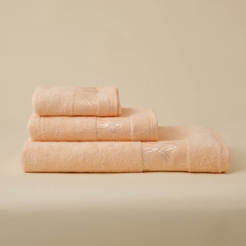 Банное полотенце 50 х 100 см, 70% хлопок 30% бамбук, 500 г / кв.м. оранжевый БАМБУ