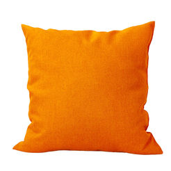 Подушка декоративная 45 х 45 см, одноцветная оранжевая Тринити