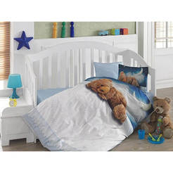 Bed linen set 4 parts - Ranfors, print B3D 04 Teddy Bear